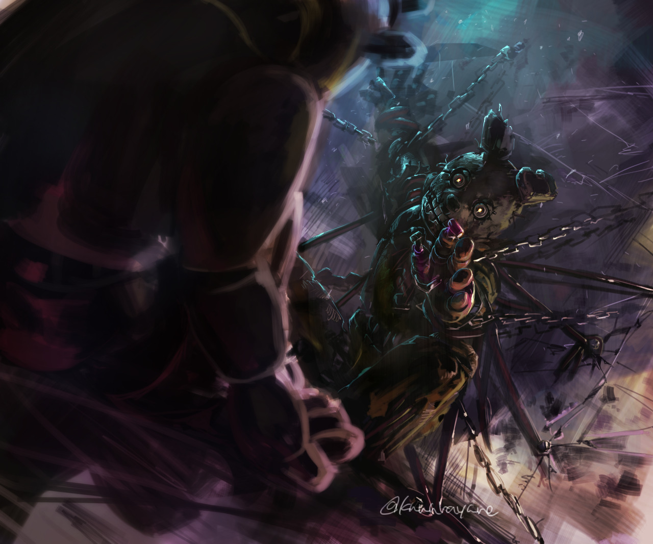 kawarayane:  I thought the picture of request “spring trap × Golden Freddy”,