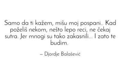 Ljubavni citati balašević Makica: Đorđe