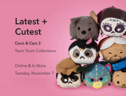 The Coco Tsum Tsum Collection will be available on November 7th, along with a Cars 3 set, including 