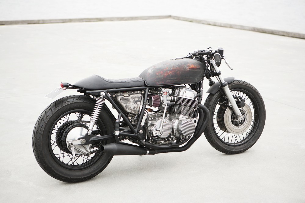 daysxpage:  my favorite work Honda CB 750( wrenchmonkees custom copenhagen)