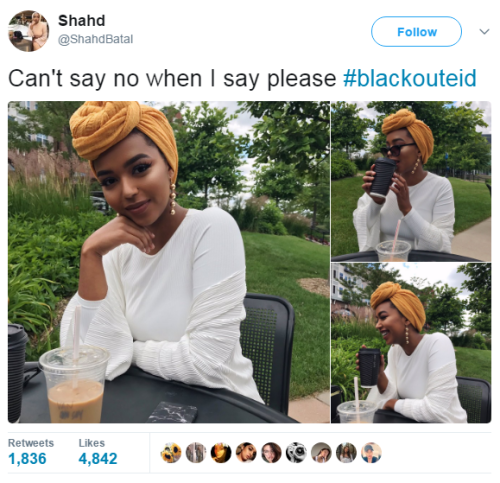 hustleinatrap:Blessed Eid all beautiful Black people!