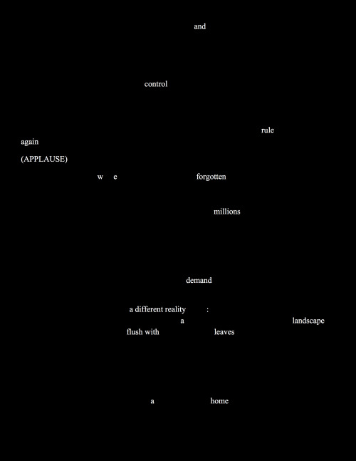 typewriterdaily:WE FORGOTTEN MILLIONSAn erasure poem of Donald Trump’s inaugural address (a sequel o