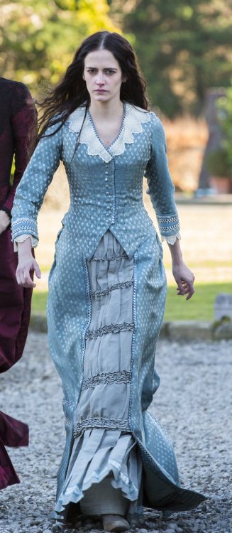 costumeloverz71:Vanessa Ives (Eva Green) Blue dress.. Penny Dreadful (2014-2016).. Costume by Gabrie