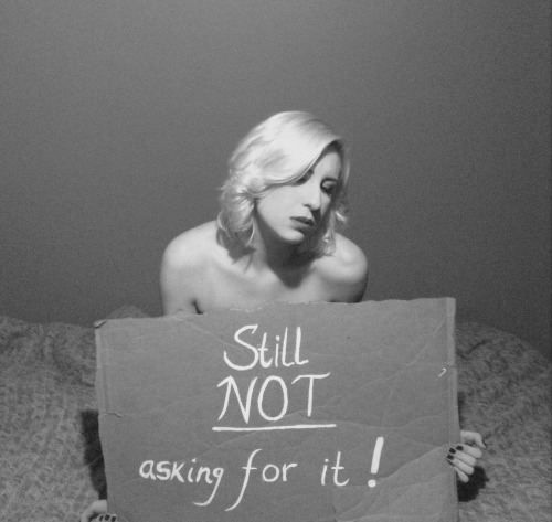 that-one-blonde-bitch:  that-one-blonde-bitch:  Another pic from the photo shoot! Tell someone! Take a stand against sexual violence.  One of my favorite photos of myself!