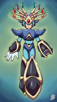 iandimasart:  A fun commission from last year, it’s X wearing a Xerneas inspired armor.