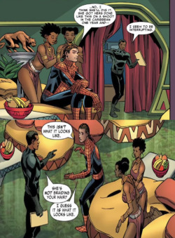 star-lawd-star:  cryscokid:  Remember that time Peter Parker went to Wakanda to get his hair did?  bruh