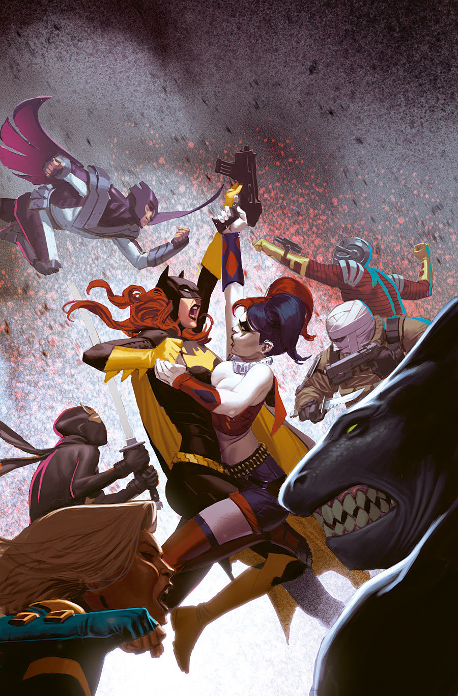 bear1na:  Birds of Prey #32 cover - Black Canary vs Amanda Waller by Jorge Molina