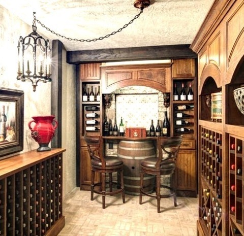 Medium - Traditional Wine Cellar Inspiration For A Mid-sized, Traditional Wine Cellar Renovation With