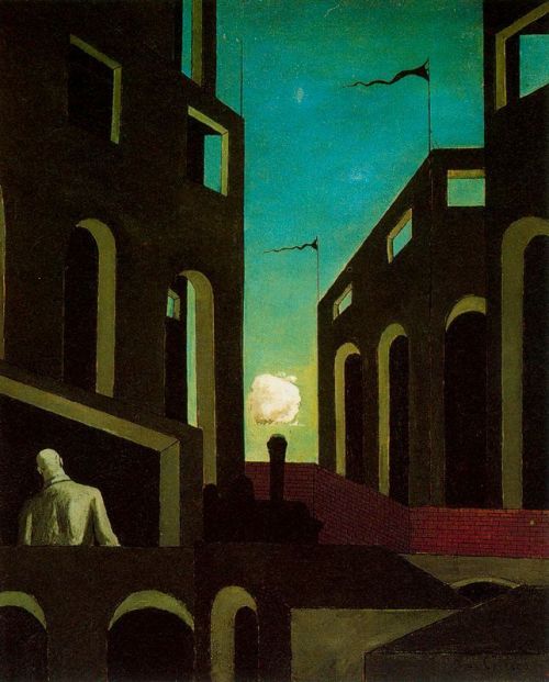 magictransistor: Giorgio de Chirico. Delights of the Poet, Piazza, Happiness of Returning, The Anxi