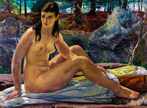 terminusantequem: Leon Kroll [American Painter, 1884-1974] - Seated Nude in a Landscape