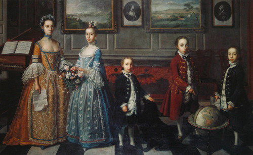 history-of-fashion: 1762 Strickland Lowry - The Bateson Children (Ulster Museum)
