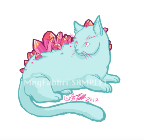 Crystal munchkin cats! Available on my Redbubble &gt;&gt;&gt; BlueJasper &amp; MintR