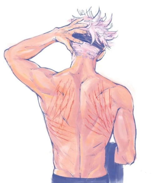 For Today’s Main Course, I Present Satoru’s Back