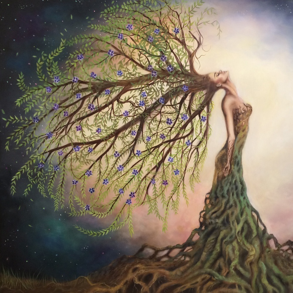 dharuadhmacha:  rexisky:    Earth (24 x 36&quot;, Oil on cradled Wood) by Erica