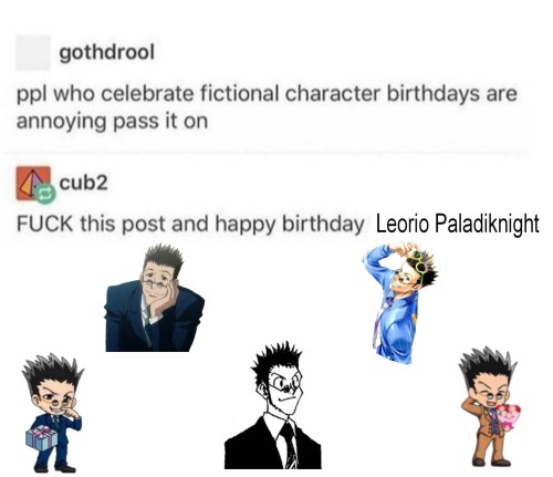Happy Birthday To My Sweetheart Leorio!!💙🎉