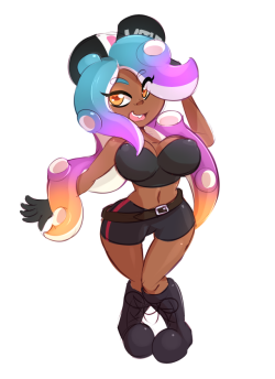 fyxefox:  And here’s the rough sketch I did of her (after I did a bit of touching up). I hope she’s not too similar to Marina… but I’d be lying if I said she wasn’t a bit inspired by her. Though she was also more of a Fyxe-coloured Octoling