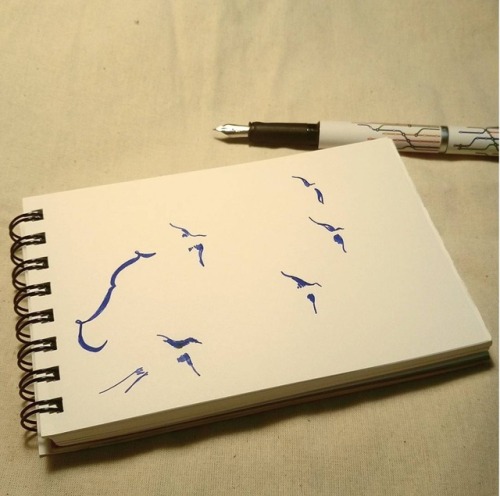 ministryofnotebooks: the first inktober, drawing some minimalist swift 