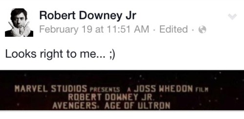 widowsarrow:it is becoming increasingly clear that Robert Downey Jr. spends a lot of time on Tumblr