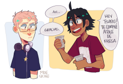 moeskine:  y: Hey tsukki, i got you strawberry