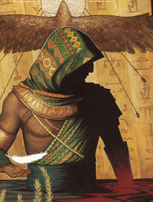 Weight Of A Feather, Assassin's Creed: Origins Fanart, Watercolour And Acrylic Gouache On Hot Press Paper,