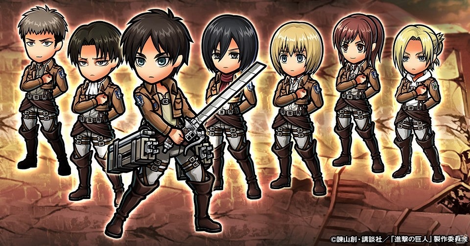 The mobile game Unison League has announced a SnK collaboration that will run from