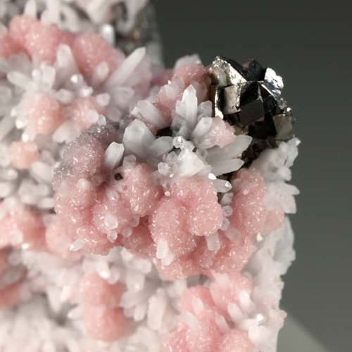 Rhodochrosite, Quartz, Arsenopyrite and Calcite - Trepca Complex, Kospvska, Mitrovica, Kosovo