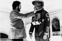 Auteurstearoom:  Stanley Kubrick Directs Keir Dullea On The Set Of 2001: A Space