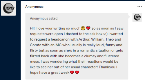 Oh anon you are so sweet, thank you so so much This request is so damn cute, I hope you enjoy what I