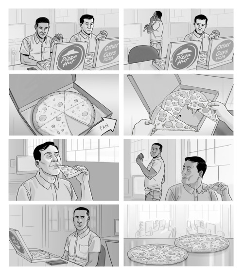 Pizza Hut storyboardsDir: Jono HunterOPC 2018