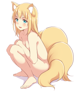 getyournekoshere:  Some naked foxies :3 