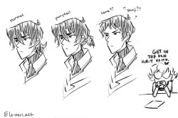 elentori-art: Playing around with Keith’s hair and we accidentally made Shinji or something.