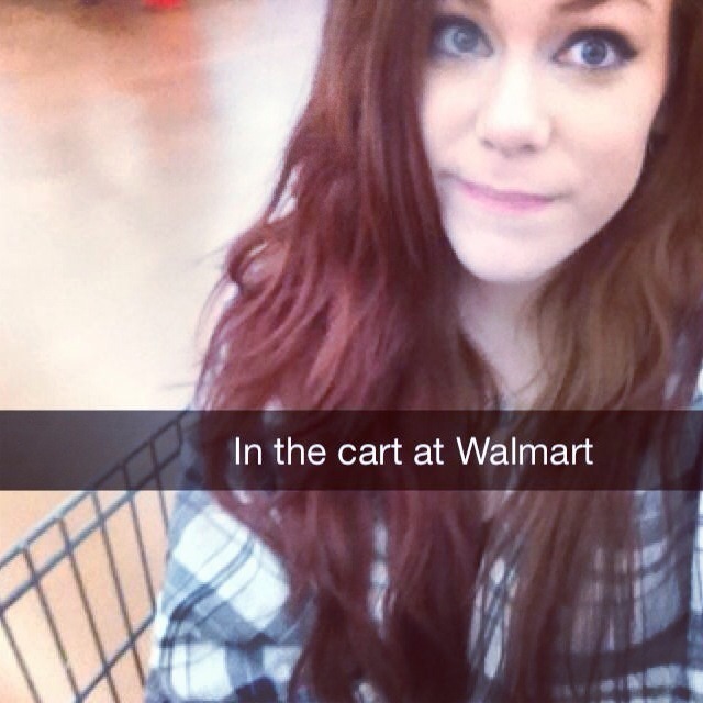 thegingerghost:  This is what we do on dates…. He pushed me around Walmart for