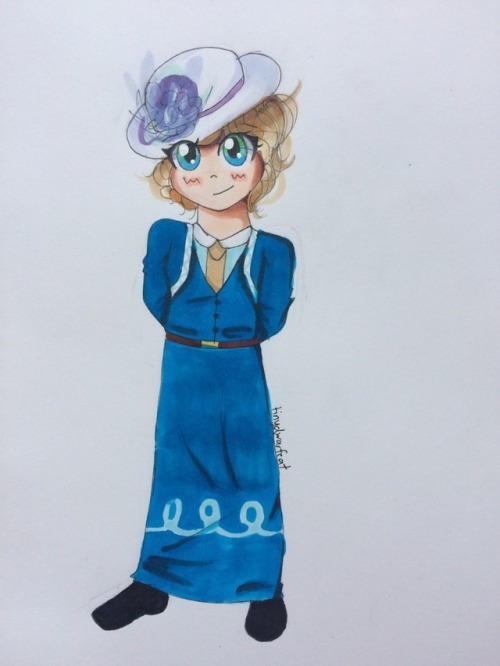 themurdochmemesteries:Helloooo here is my drawing of Julia Ogden that I’m rlly proud of also the blue dress or skirt thing she occasionally wears is my fav #aaaaa!  #so cute and good!  #you honestly nailed her beautiful hairstyle- nice job! #art attack#reblog#murdoch mysteries