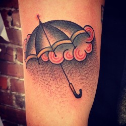 losingshape:  When it rains in pours. Done during my visit to Gastown Tattoo Parlour 