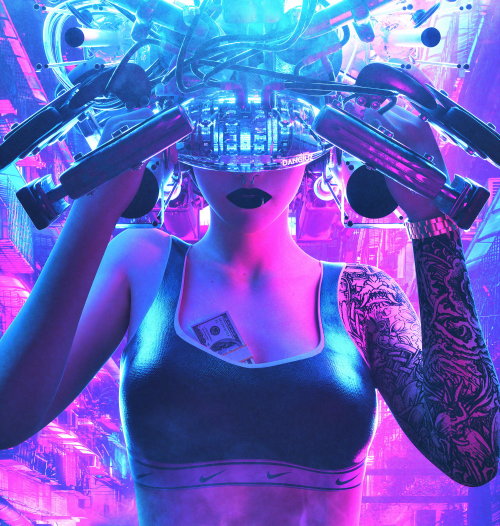 Cyber Future: Tattooed Synthetic Humans by Dangiuz.@dangiuz