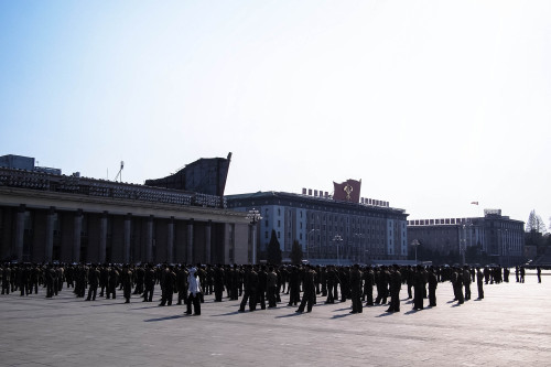 Korean soliders Pyongyang, DPRK 2013