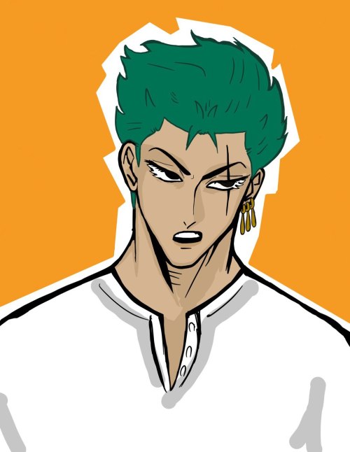 Watched One Piece A Few Days Ago But Instead Of Drawing My Husbands I Drew The Moss Head Boi...please