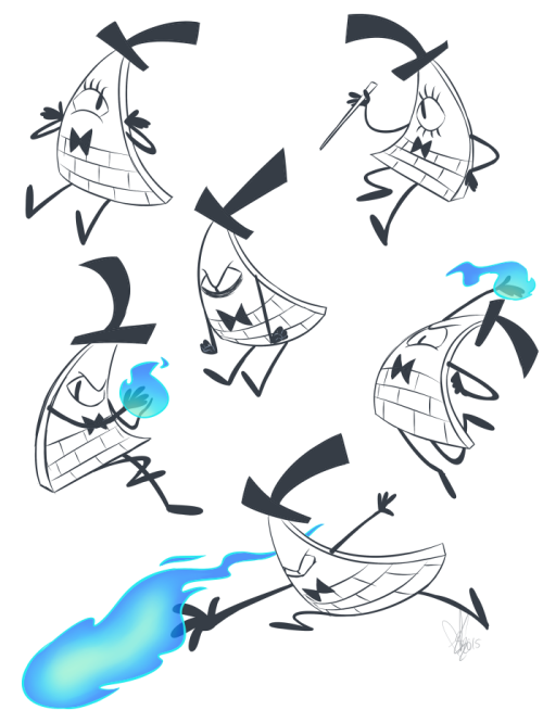 imaginashon:  Doodled some of my bendy dorito before commission work 