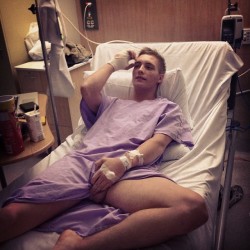 dadsoncircfun:  instalads:  Visiting the bro in hospital.  Looks like he’s still a bit sore from his circumcision. 