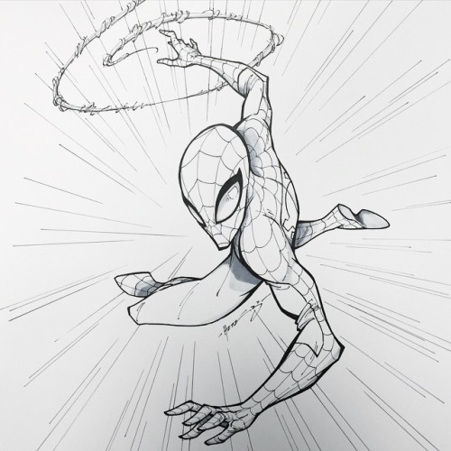 Porn Spidey doodle! Is he falling or leaping forward? photos