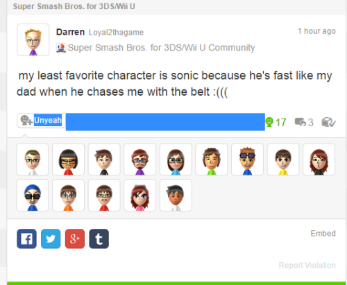 sophiecrossing: paulthebukkit:  rest in peace miiverse  RIP miiverse, you were too good for this world 