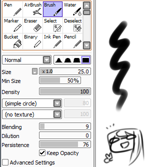 spectacledartist: spectacledartist: someone on dA asked what tools i used on paint tool sai uvu i go