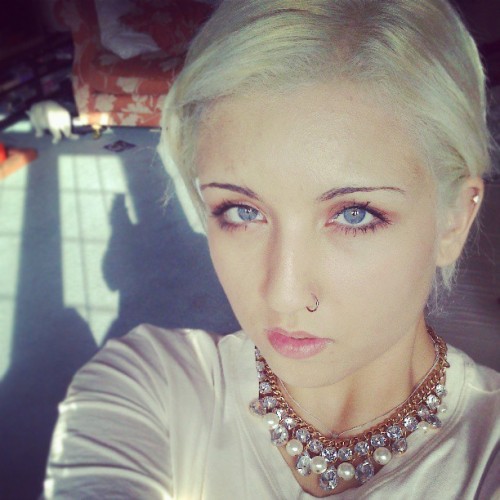 Porn photo #me #blonde #hair #blue #eyes #lips #necklace