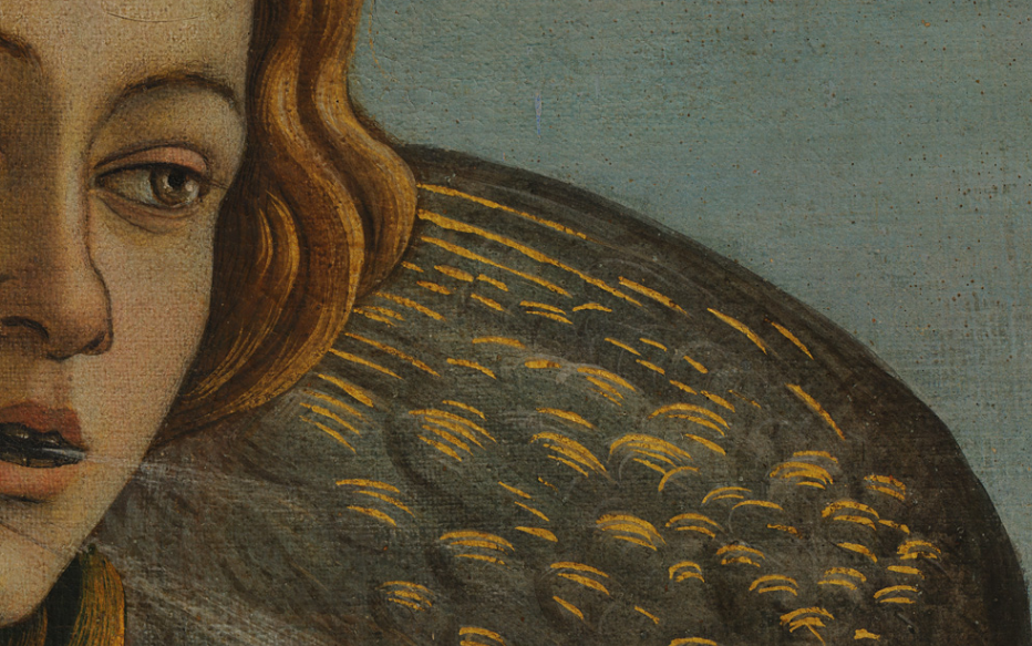 renaissance-art:Details from Botticelli’s Birth of Venus