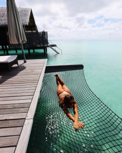 wheniwake:  Memories… You can hear howler monkeys from across the lagoon while sitting in this very hammock in Bocas Del Toro, Panama.    Where, specifically, is this?