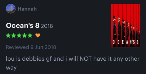 asianhawkeye:ocean’s eight + letterboxd (part two)