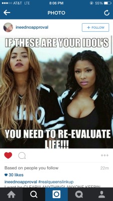 bonitaapplebelle:  fedupblackwoman:  vonricco:  Saw this shit on IG and almost lost my breath. I saw the pic before reading the caption. And instantly liked it because of the two magnificent women it featured. But I scrolled down to see this nonsense.