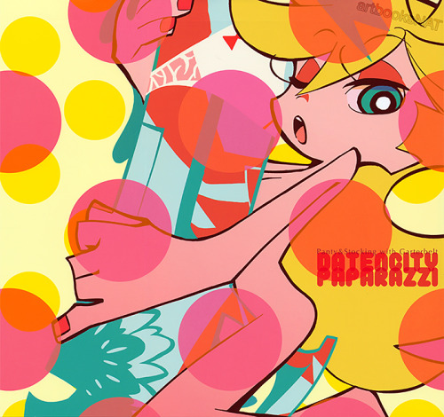 artbooksnat:  The Panty & Stocking with Garterbelt Datencity Paparazzi (Amazon US) art book full front and back slipcover art work featuring the titular characters. It’s also the cover art work for the first two Blu-ray releases, though with
