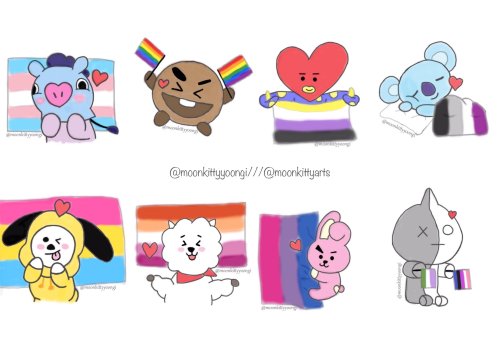 june 2019; stickers; from my pride month nonprofit project (The Trevor Project donation)