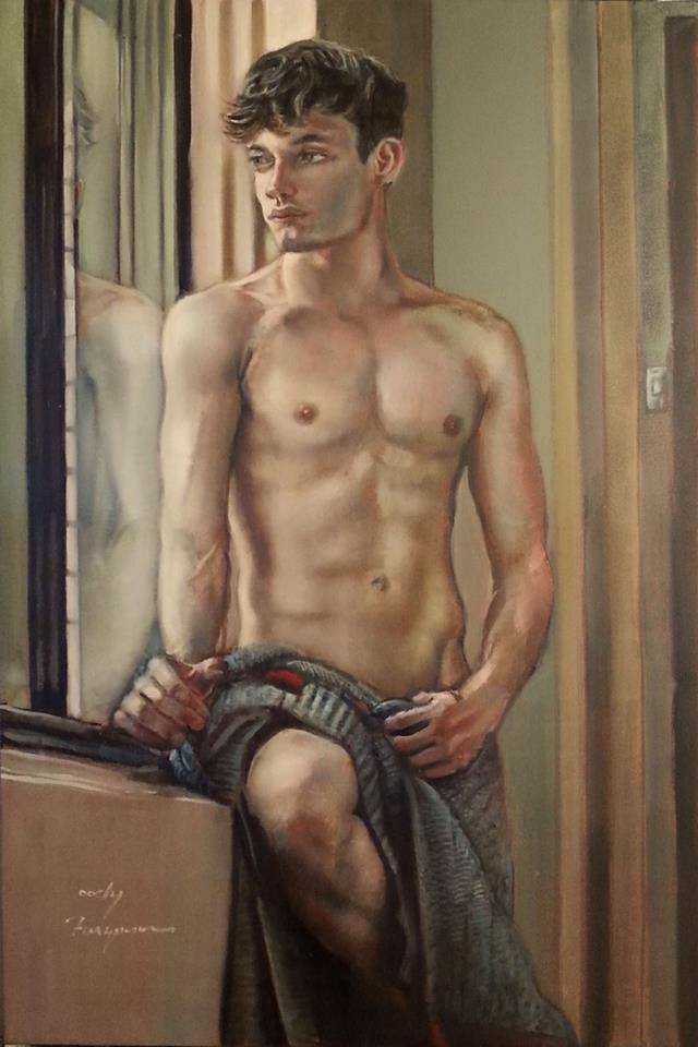 uranist-art:  Cody Furguson – Peintre américain (U.S.) 1|3  The Sweater / Le chandail